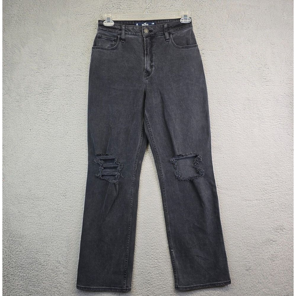 Hollister Jeans Womens 6 R Ultra High Rise Dad Vintage Stretch Ripped Knee 29x30